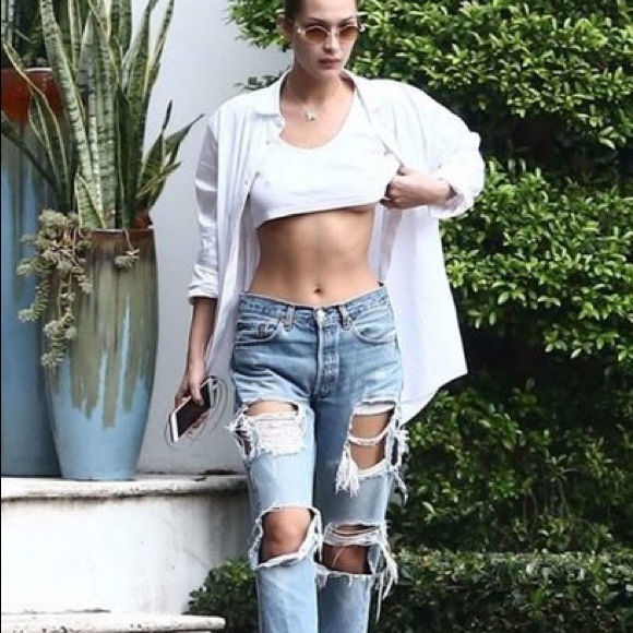 rag & bone Denim - Rag & Bone Distressed Boyfriend Jeans